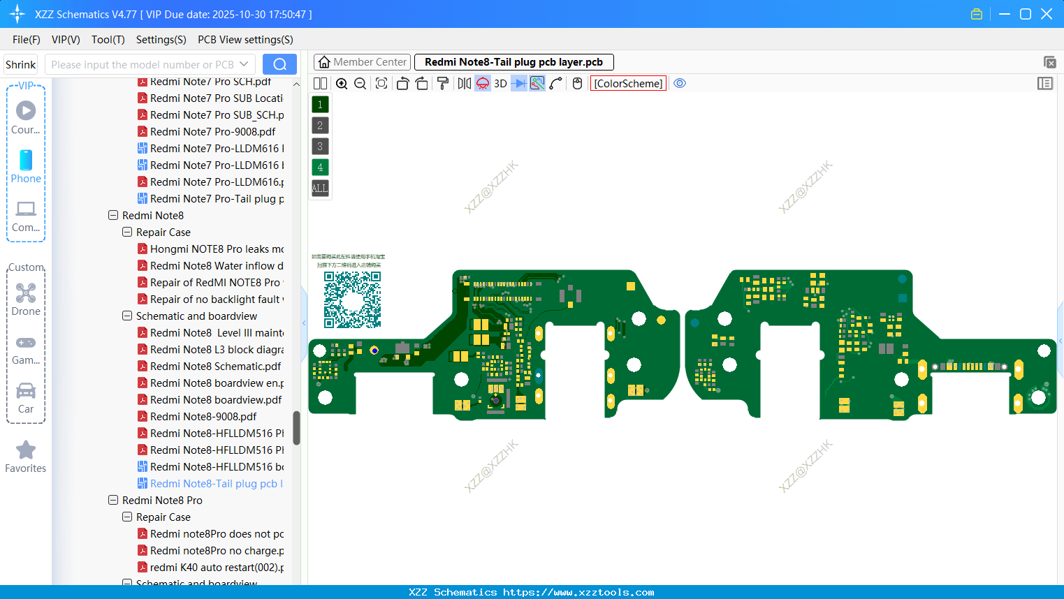 Xiaomi Redmi Note8-Tail Plug Pcb Layer